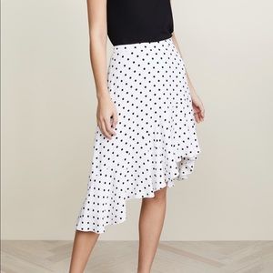Club Monaco asymmetrical midi skirt